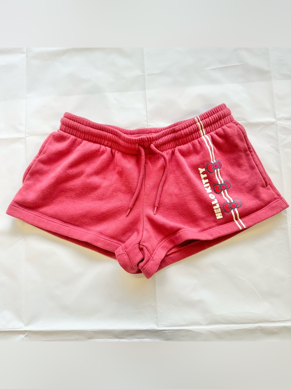 Hello Kitty red sweatshorts, size medium